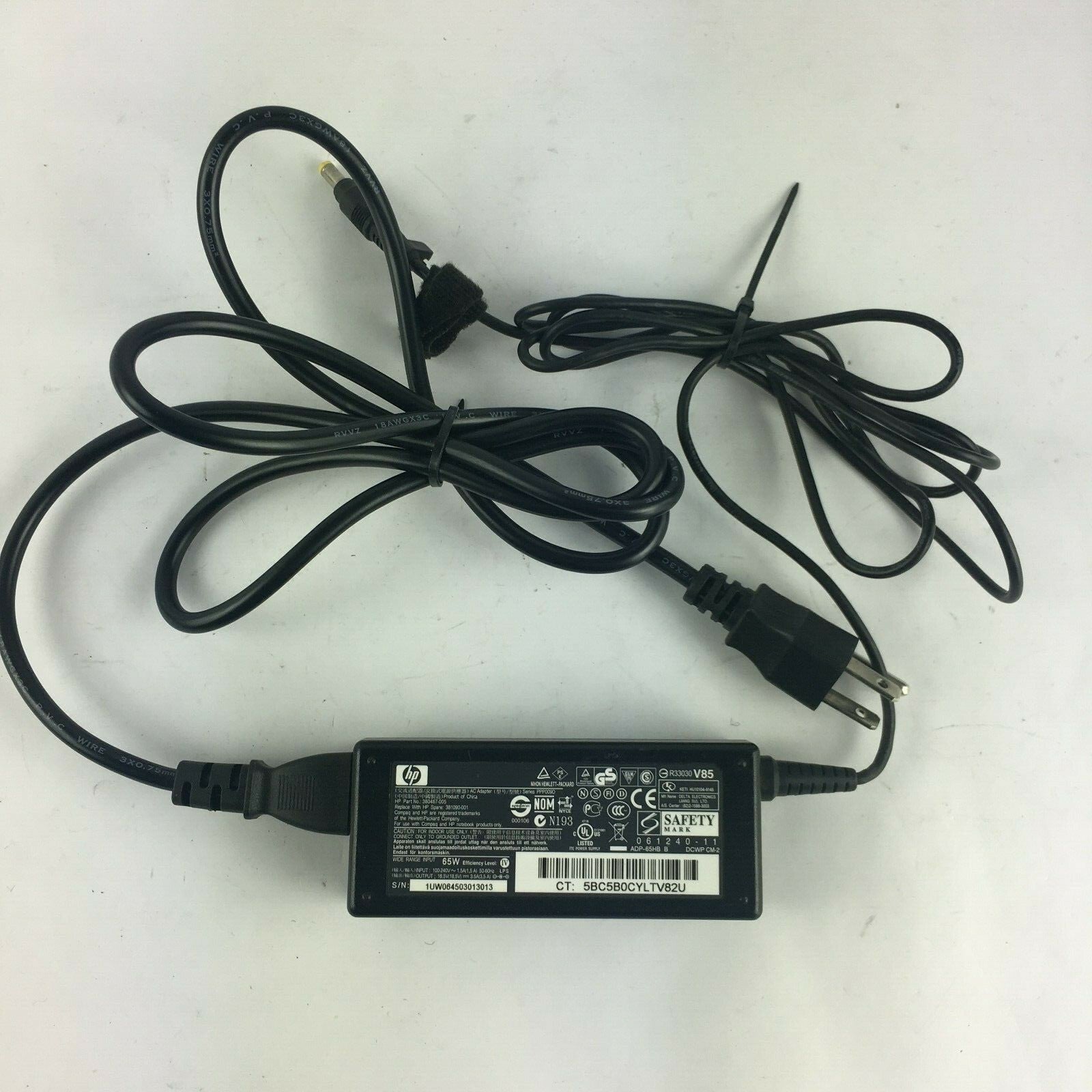 Genuine HP PPP009D 380467-005 Output 18.5V 3.5A Power Supply Adapter A4