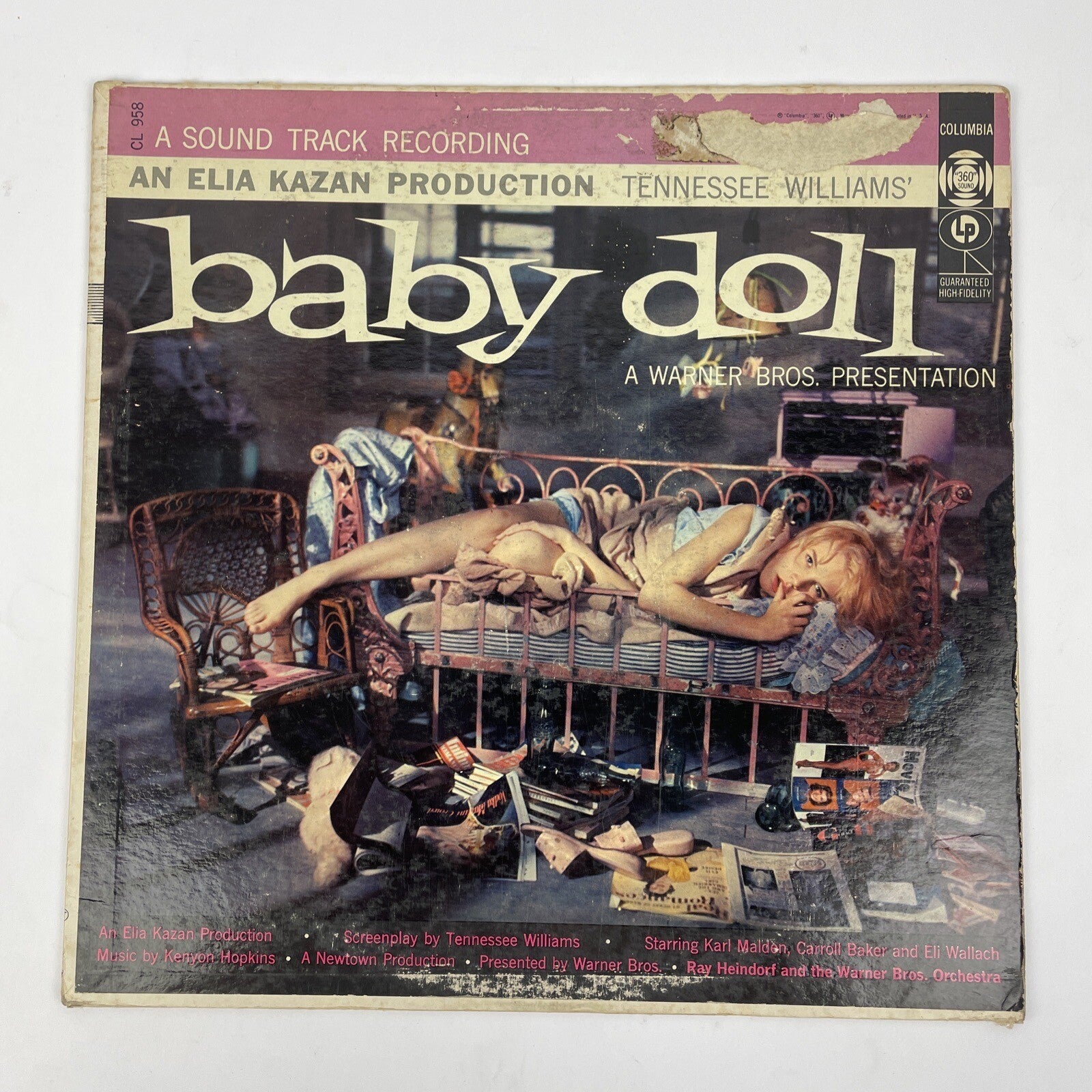 Tennessee Williams " Baby Dol " Soundtrack a Warner Bros. Prod. LP Vinyl Record