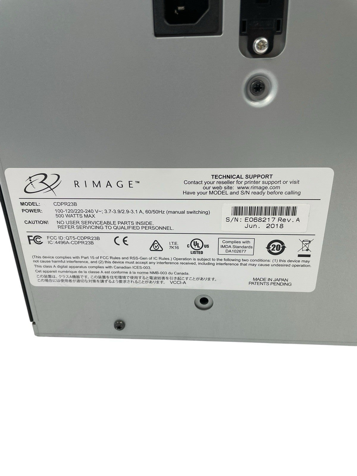 Rimage CDPR23b Thermal CD Printer