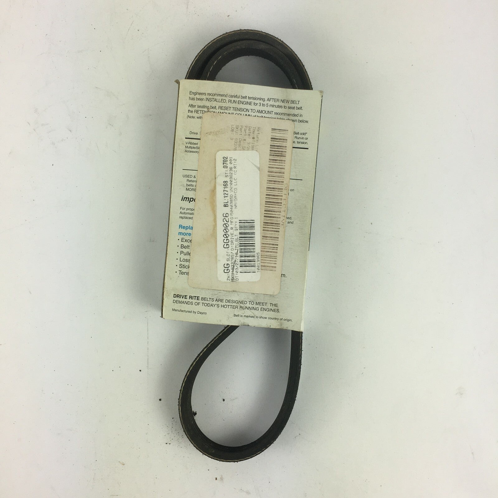 Genuine Drive Rite Automotive V-Ribbed Belt 5040385DR-4PK0980 A5