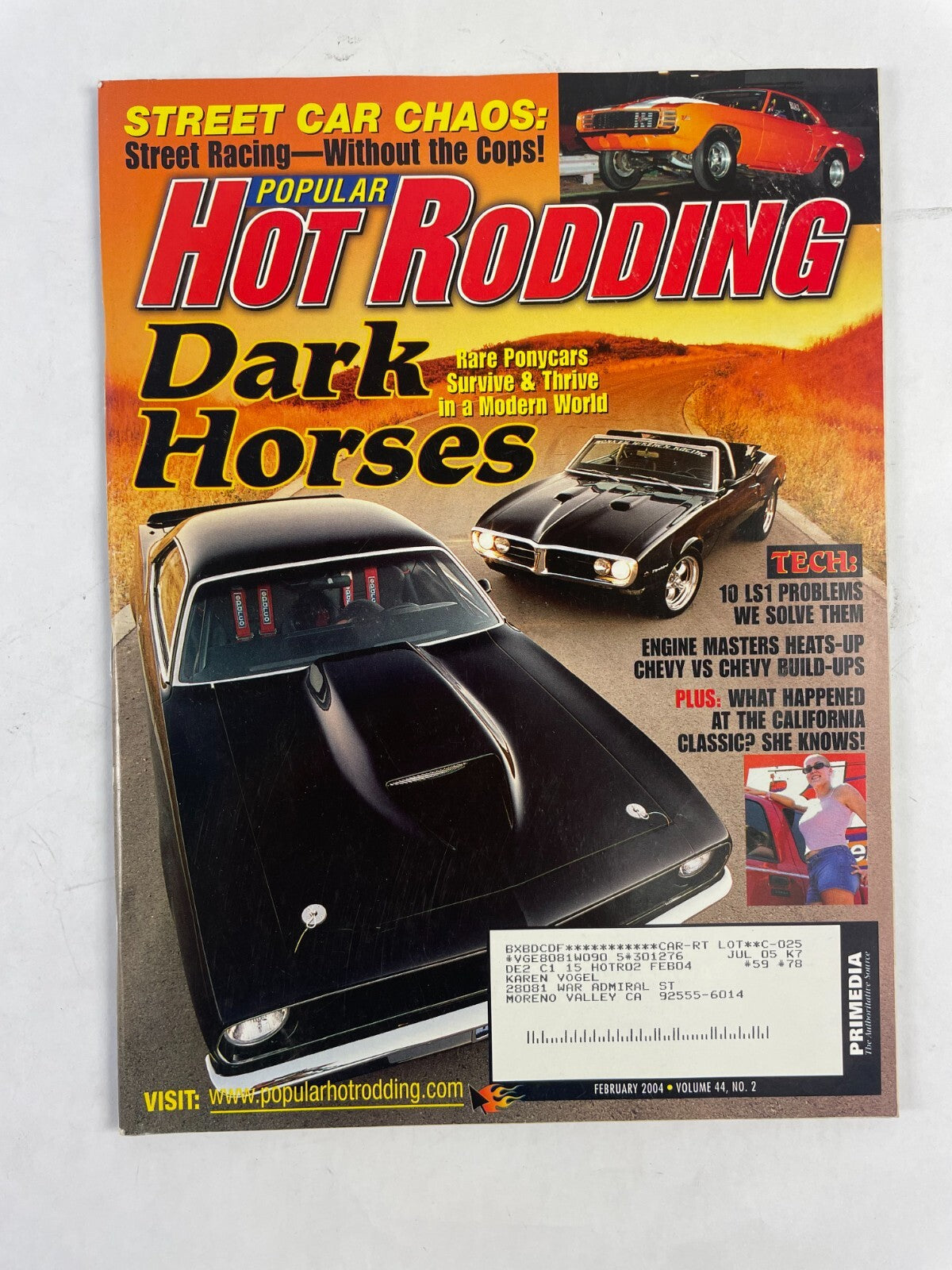 February 2004 Hot Rodding Magazine Dark Horses 10 LS1 Problems We Solve Them