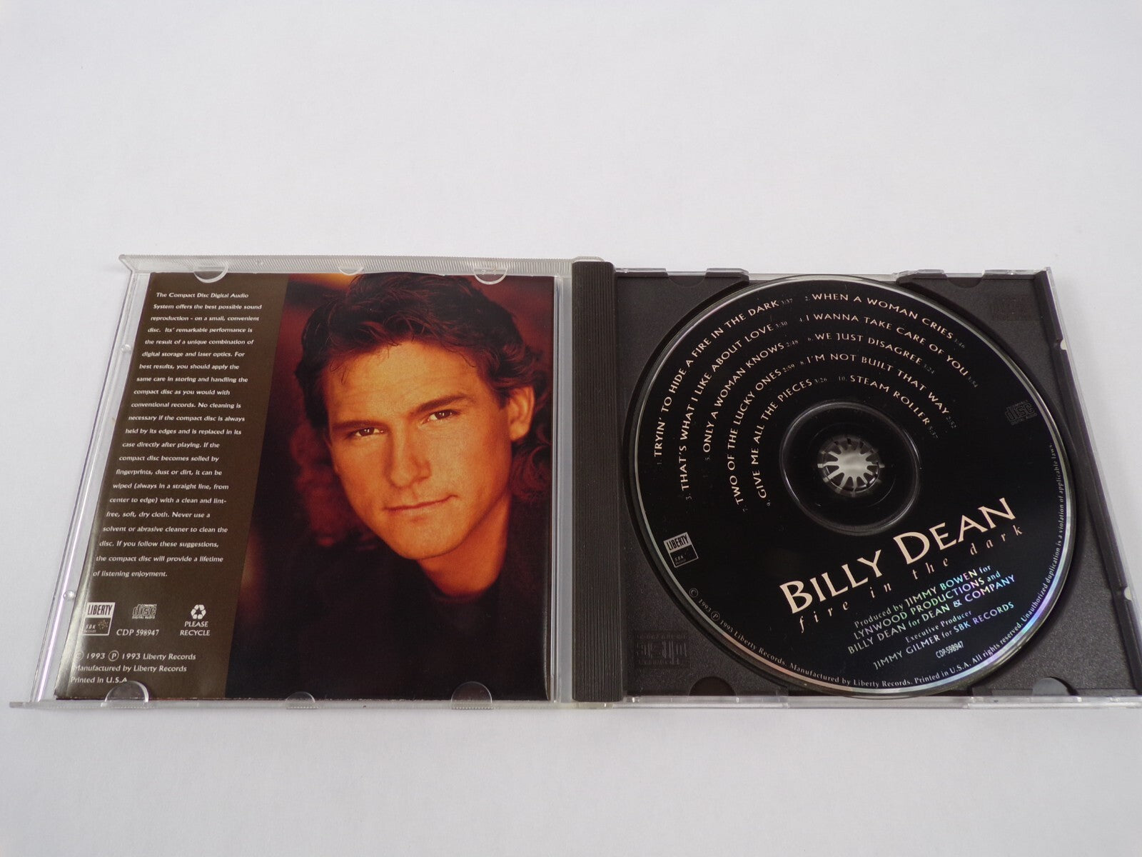 Billy Dean Fire In The Dark Teyin' To Hide A Fire In The Dark When A Women CD#59