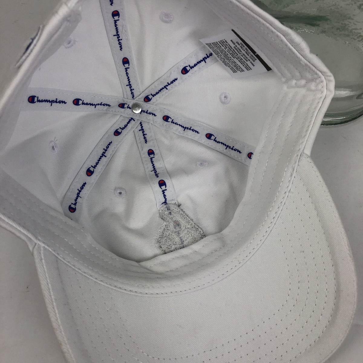 Champion Authentic Athletic-wear OSFA Adjustable White #1 Finger Logo Cotton Hat