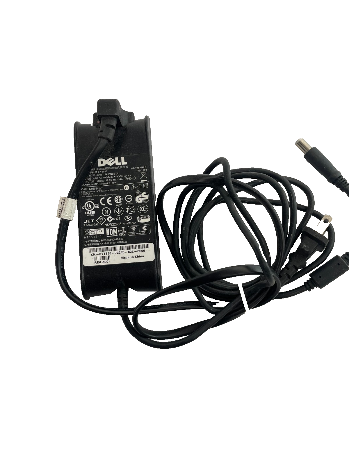 Geniune Dell Adapter FA65NS0-00 Output 19.5V 3.34A AC Power Supply Adapter #A97