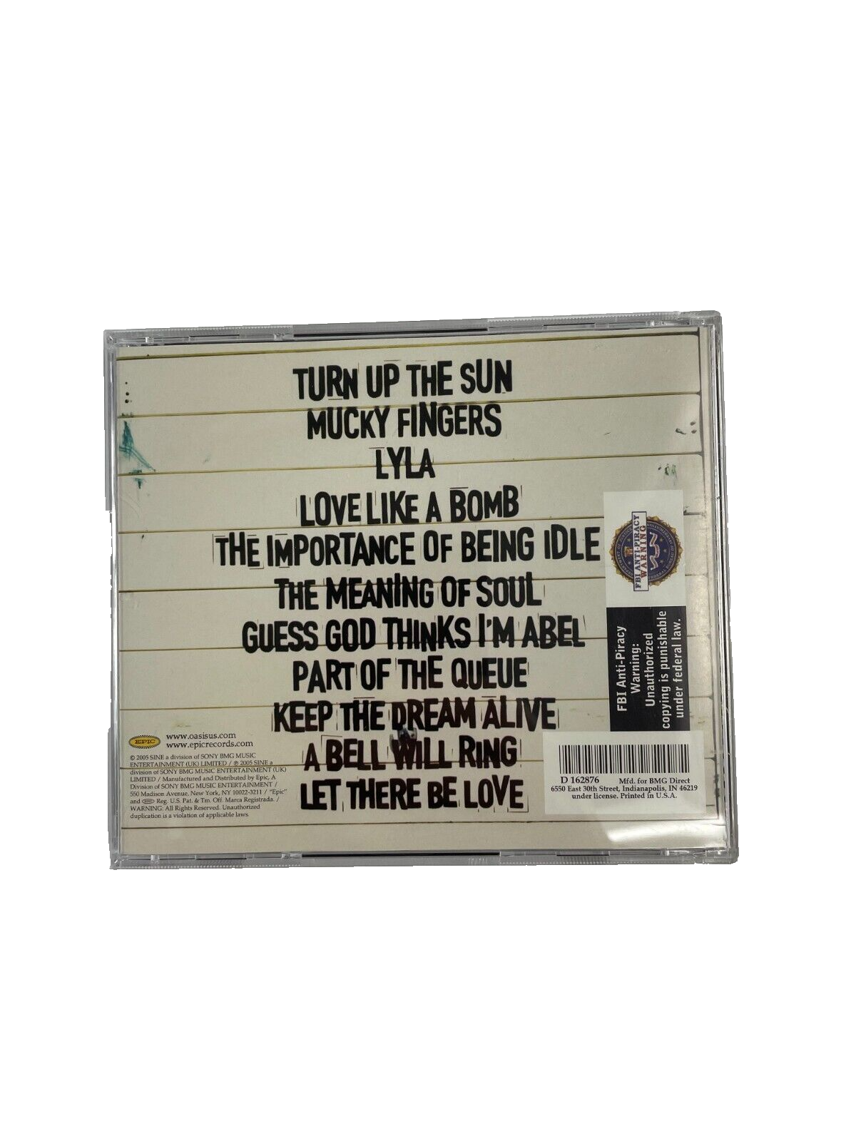 Oasis Dont Believe The Truth Turn Up The Sun Love Like A Bomb Part Of The #M-N-O