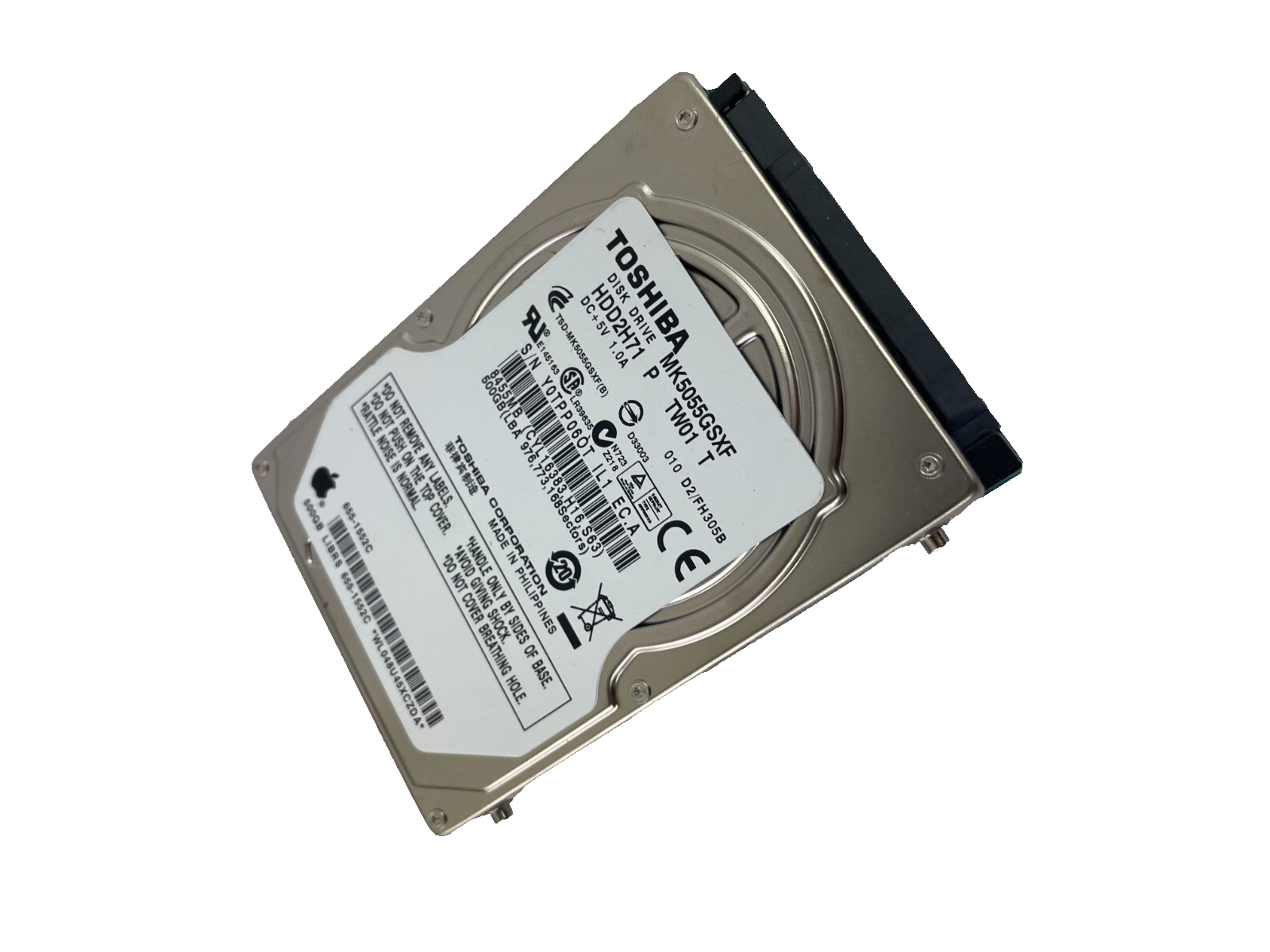 Toshiba Disc Drive Model MK5055GSXF HDD2H71 Internal Hard Drive Cache 8 MB
