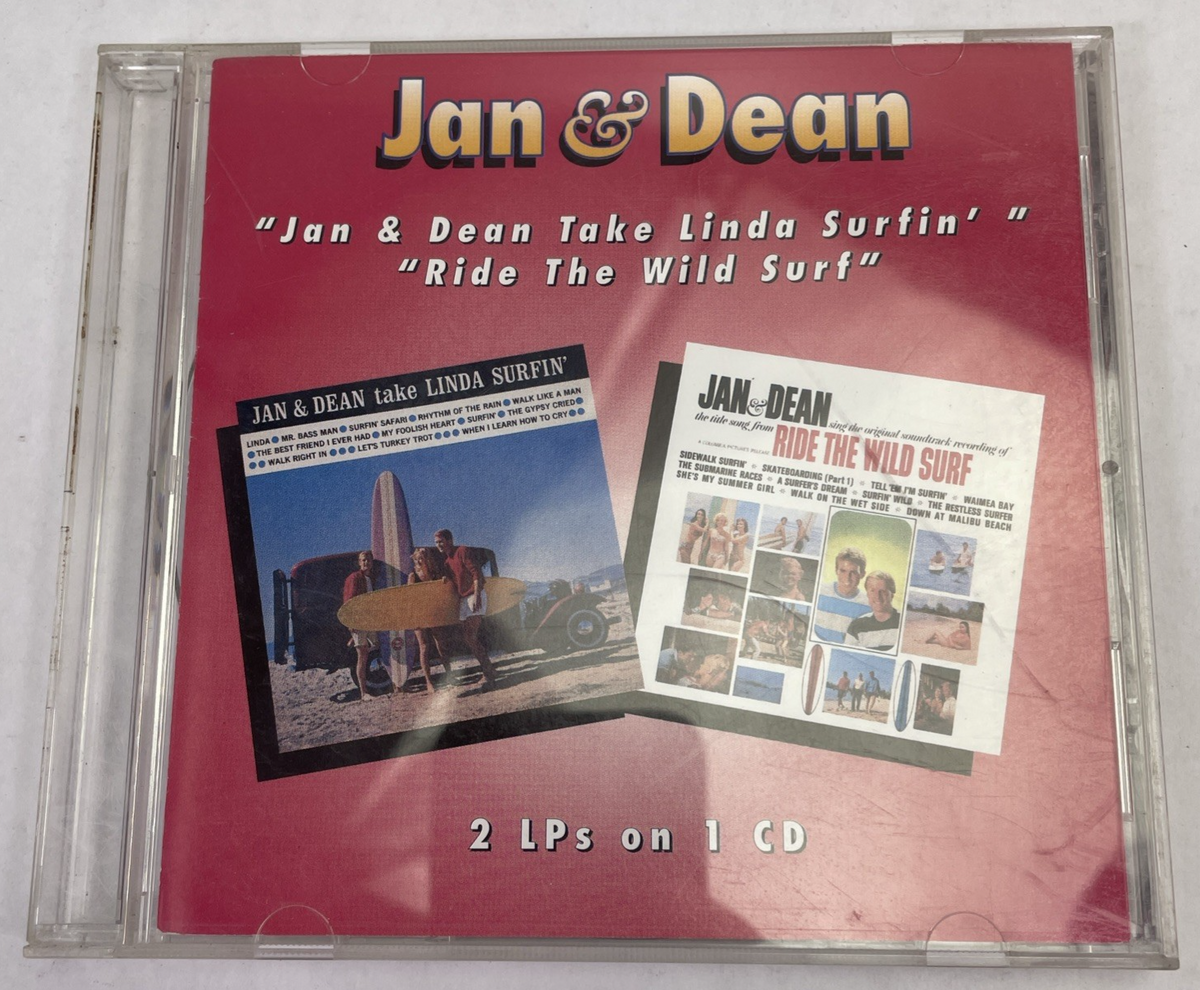 Jan & Dean 2 LP's on 1 Audio CD : "Take Linda Surfing" & "Ride the Wild Surf"