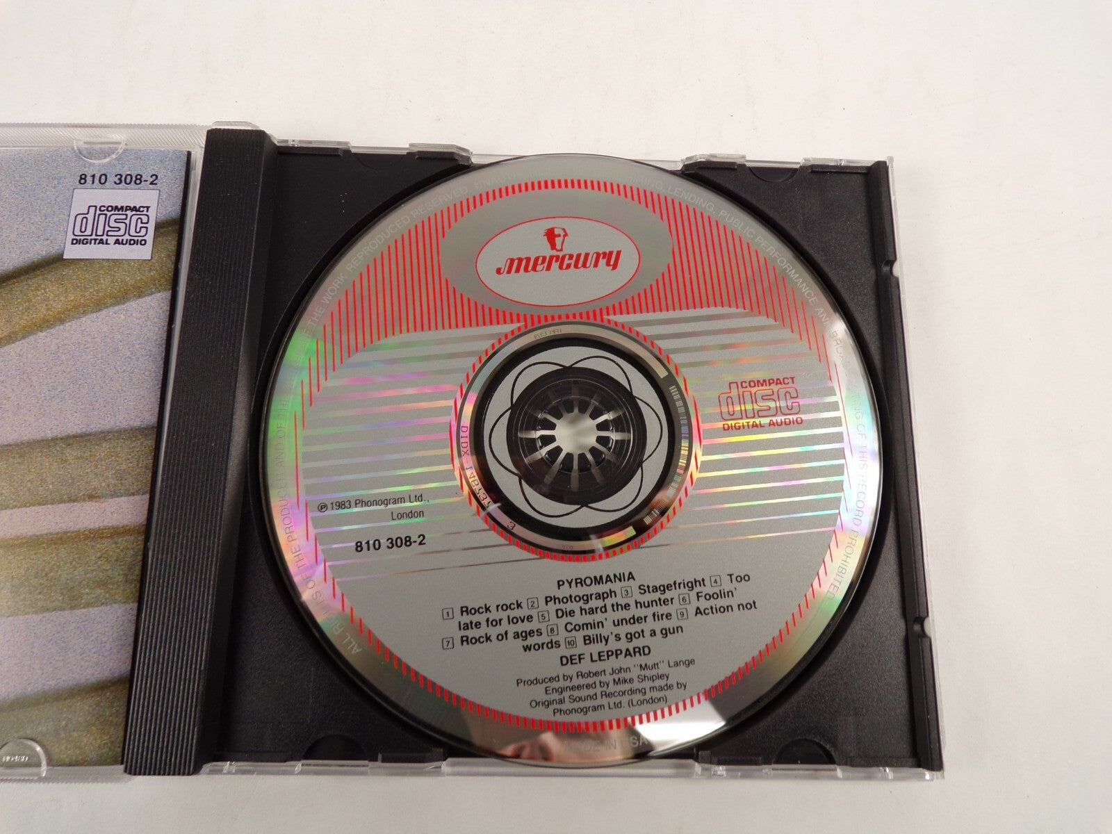 Def Leppard Pyromania Rock Rock Till You Drop Photograph Stagefright CD#54