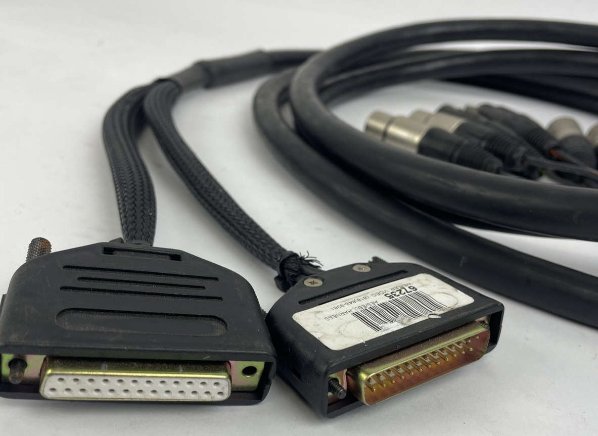 Male / Female 25 Pin AES EBU to 4M  4 x F 4 x M 3 Pin XLR Breakout Snake Cable