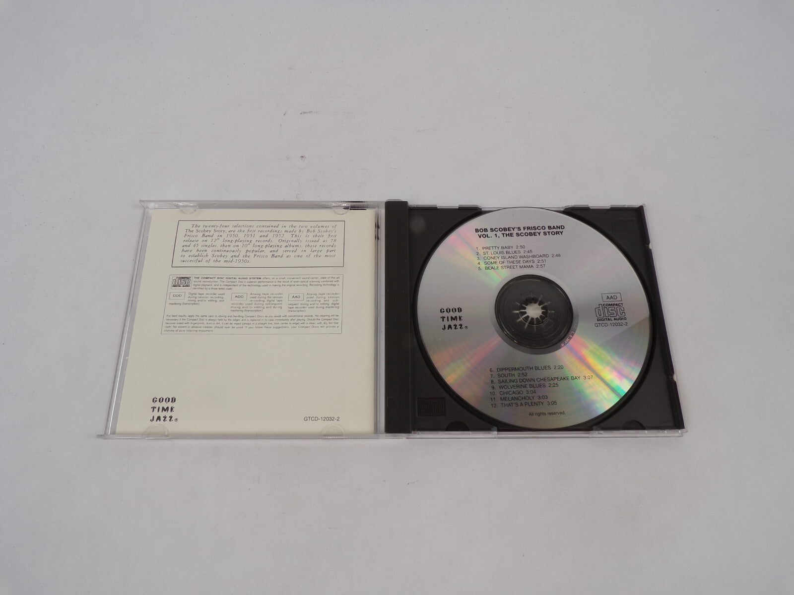 Vol. 1, The Scobey Story Bob Scobey's Frisco Band Pretty Baby St. Louis CD#69