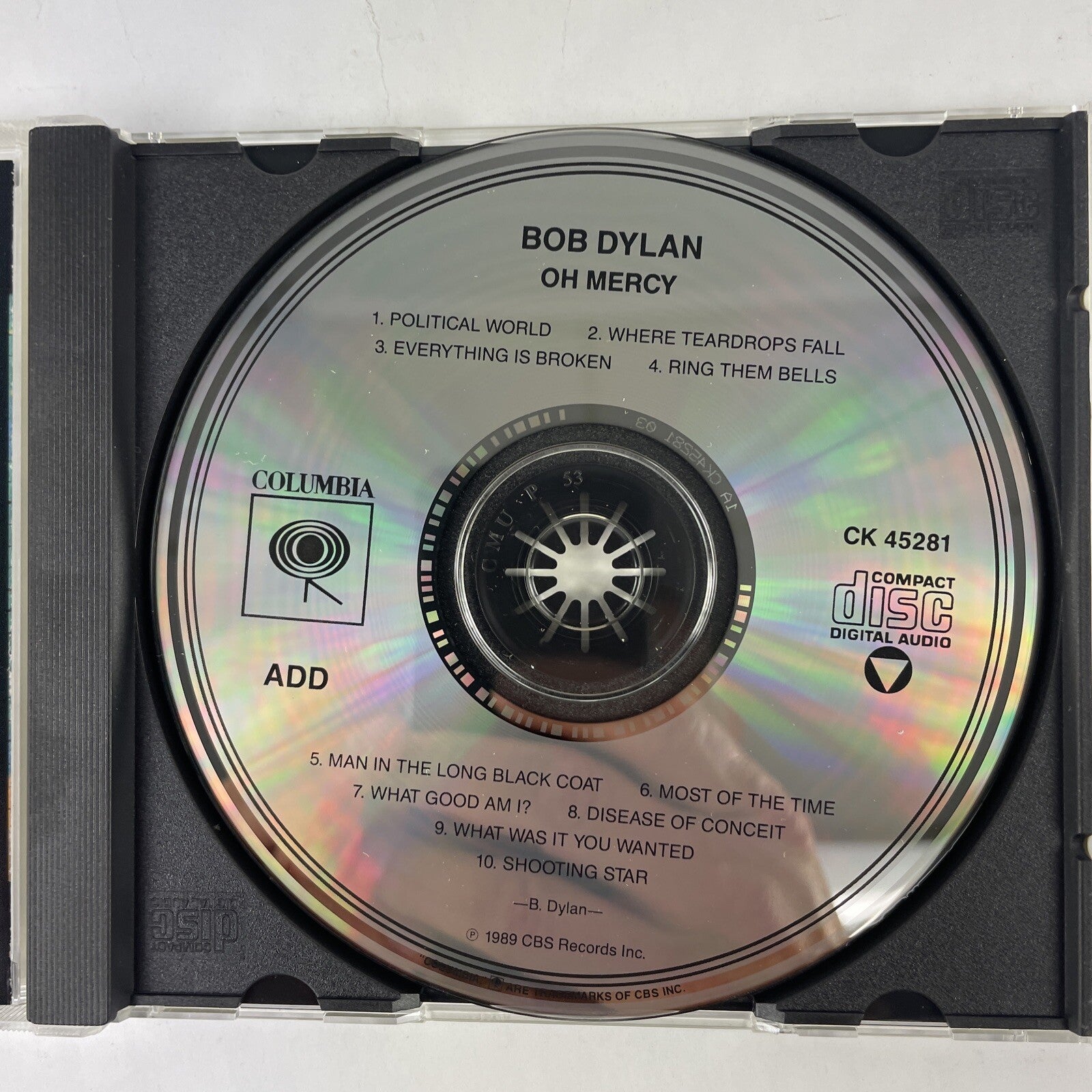 Bob Dylan - Oh Mercy CD (1989)    #16 