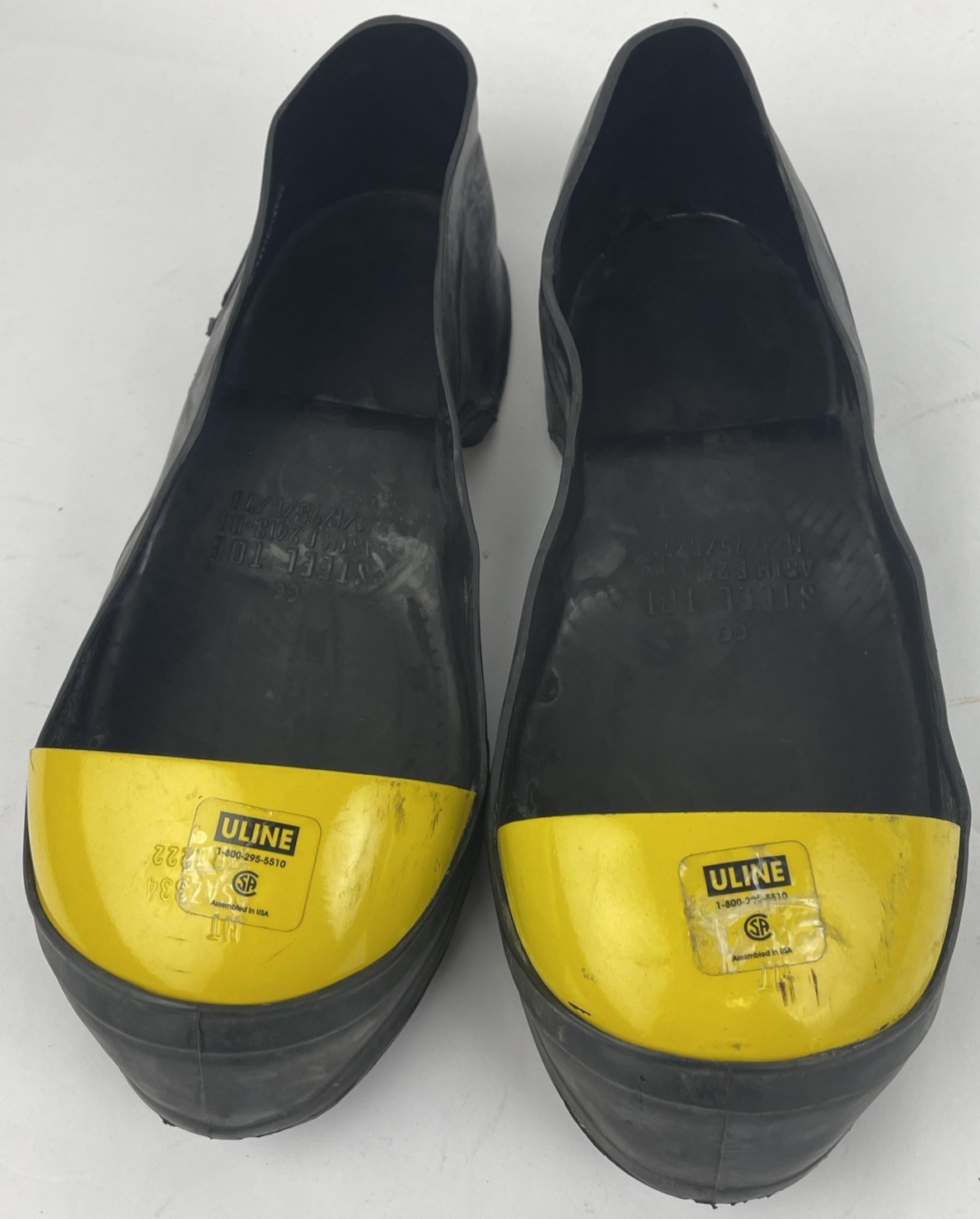 Wilkuro Overshoe Black Yellow Molded Rubber Steel Toe Safety Cap M Men 8-9