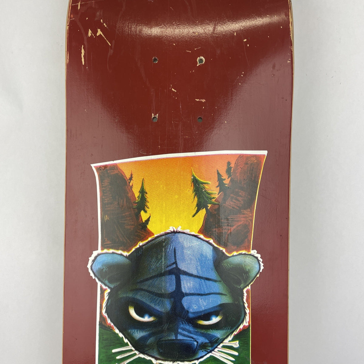Woodchuck Laminates Circa 1996 Timer Bear Skateboard Deck 8.375" x 31.5 VINTAGE