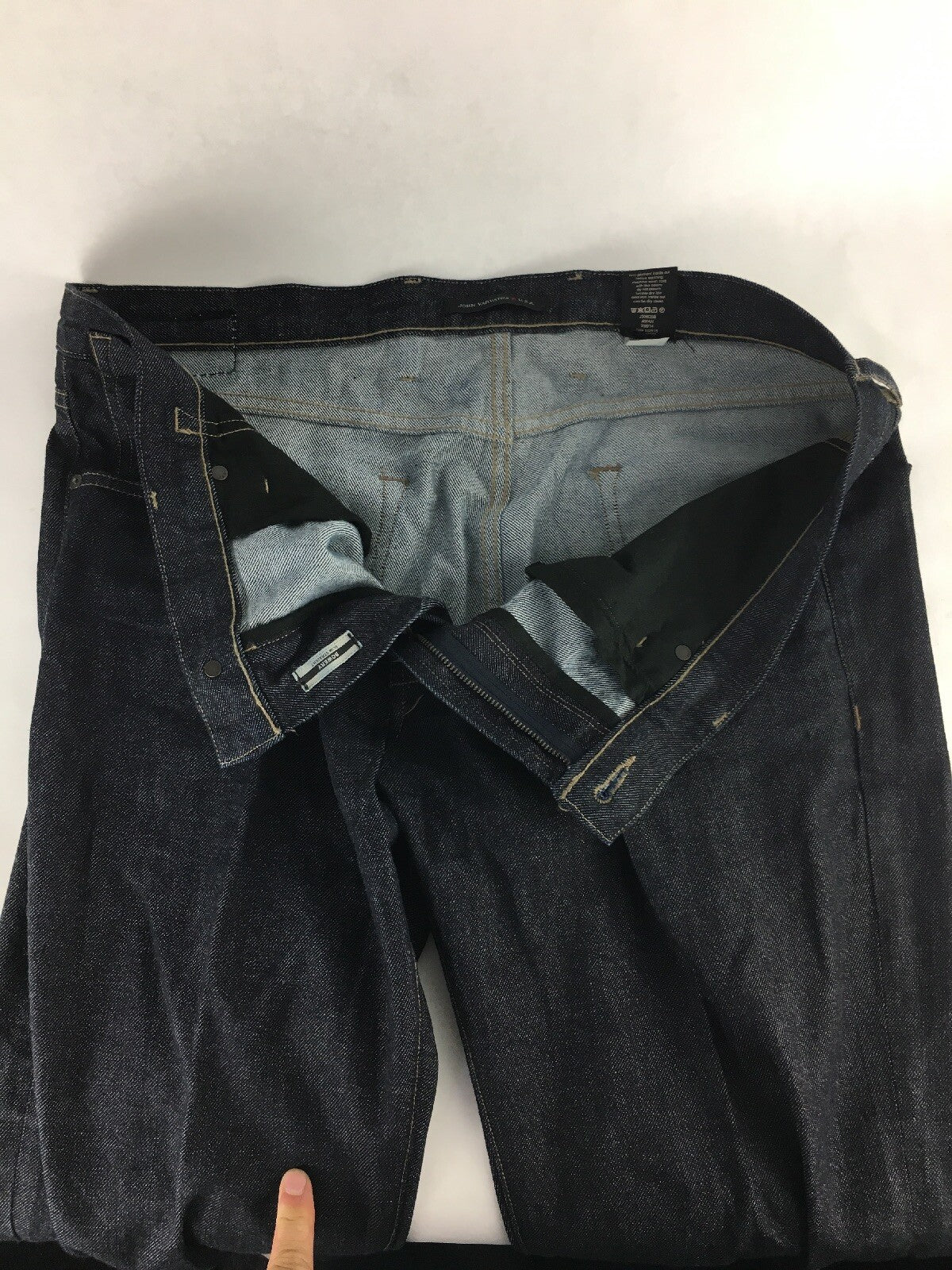 John Varvatos USA Made Bowery Slim Straight Black washed Denim Men's Sz 38 X 38