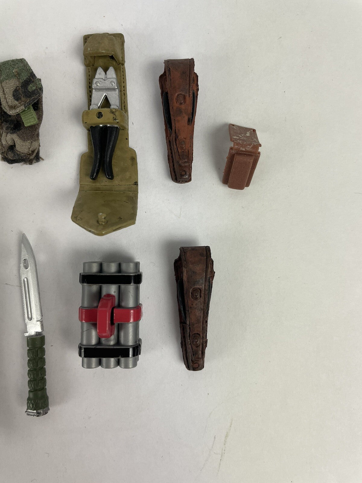 LOT OF 9 VTG 90s GI Joe Machette knife pliers pouch For 1/6 Scale 12" Figures