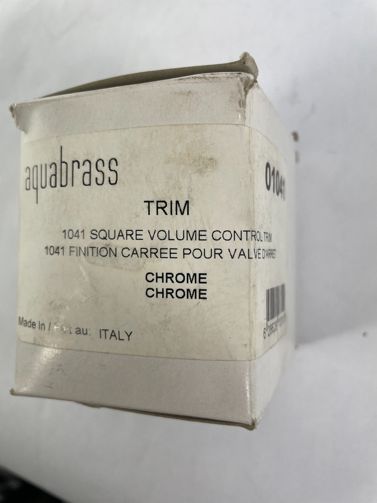 Aquabrass 1041 square polished chrome volume control trim for shower valve