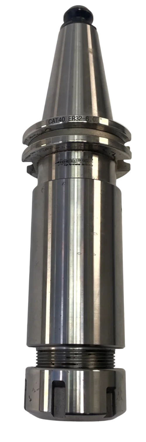 Accupro HP CAT 40 ER32-6" Collet Chuck with Maritool PS-11123HS Pull Stud