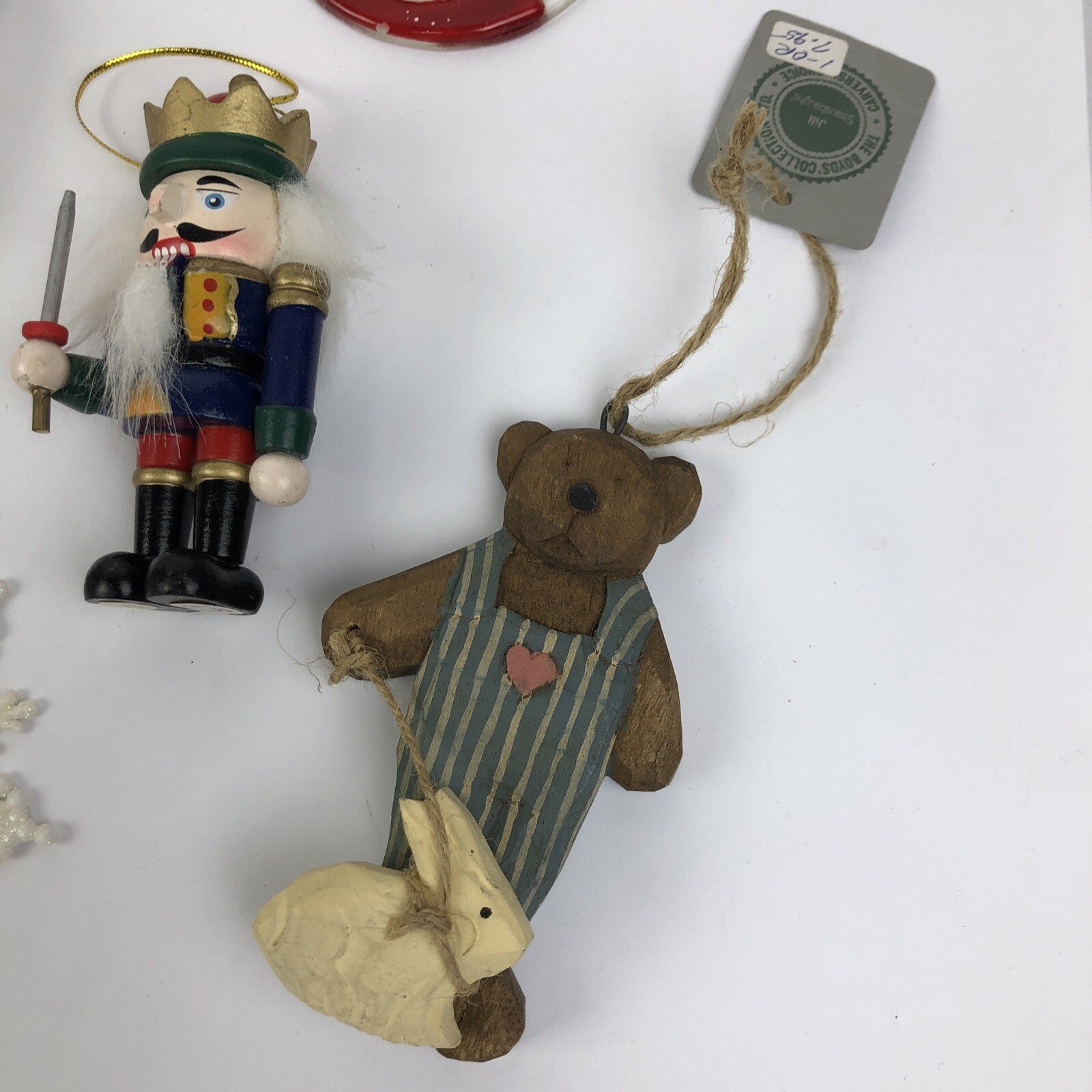 Collection Lot 8 Vintage Christmas Ornaments Nutcracker Snowman Boyds Collection