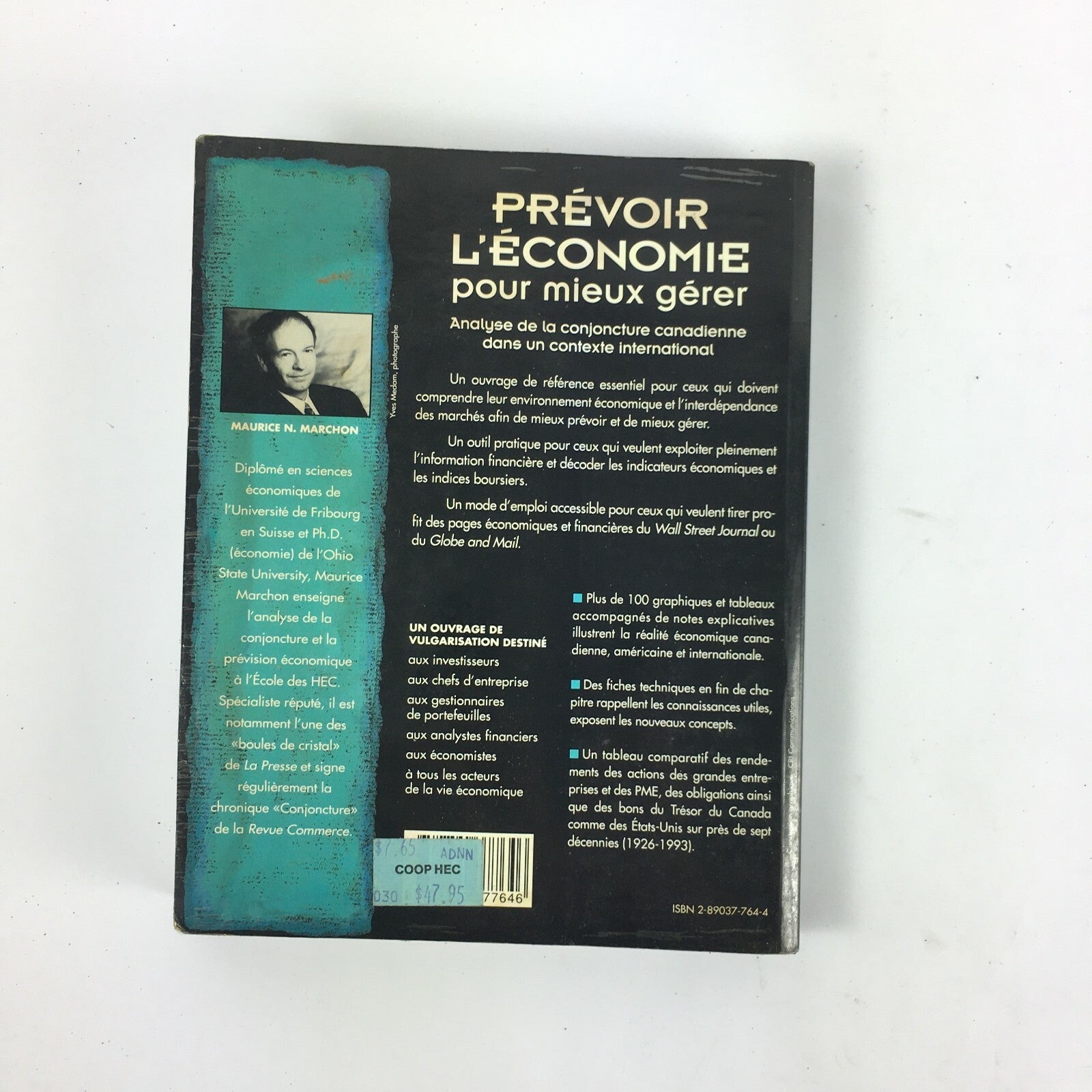 Maurice N.Marchon Prevoir L'economie pour mieux gerer Analyse de la conjoncture.
