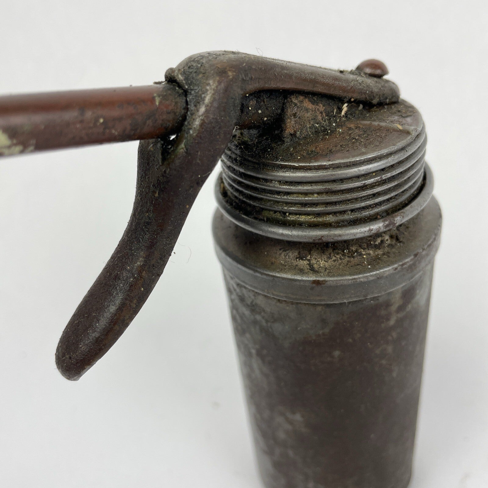 NICE Vintage Craftsman Chrome Trigger Pump Oil Can Oiler USA 6" Tall  - LOOK