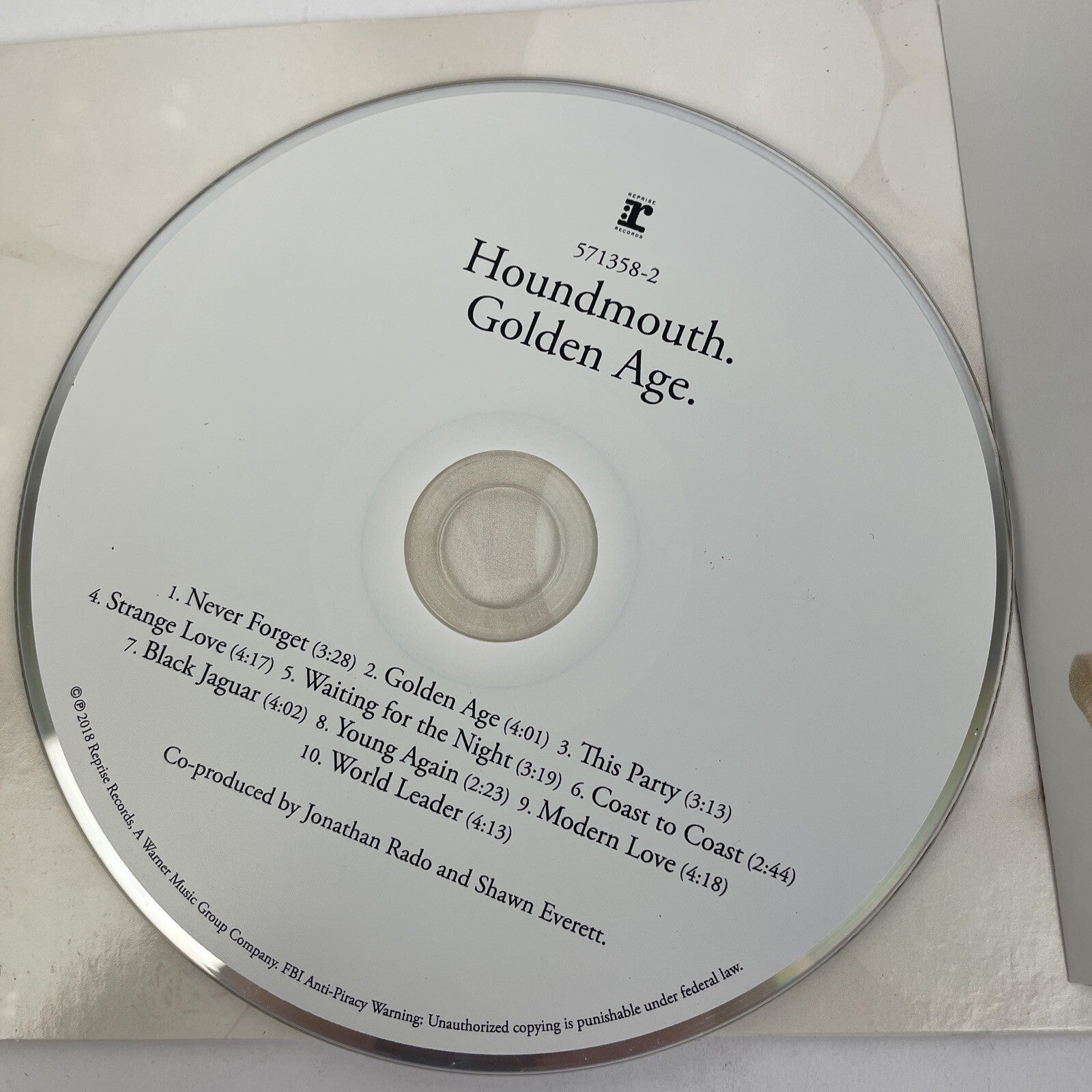 Golden Age by Houndmouth Digital Audio CD - 2018 Reprise Records -            HI