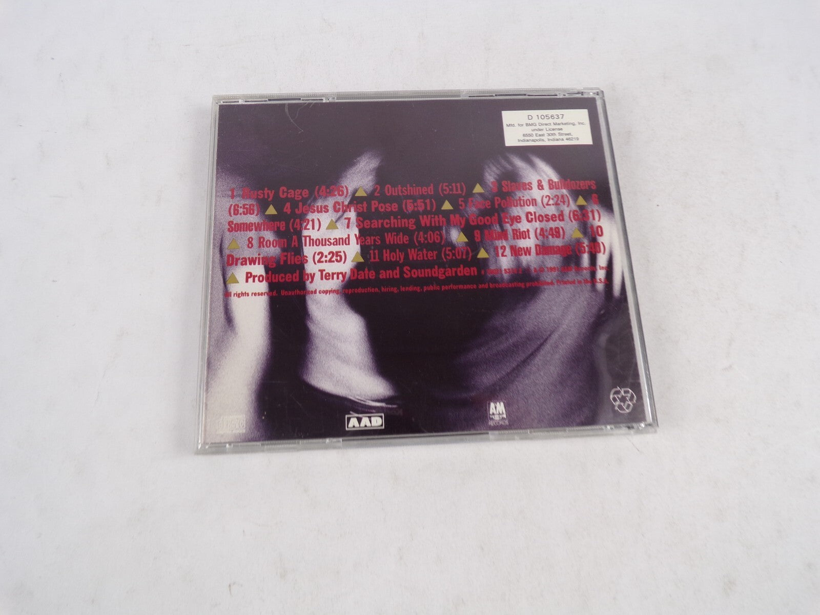 SoundGarden Rusty Cage Outshined Jesus Christ Pose Face Pollution  CD#34