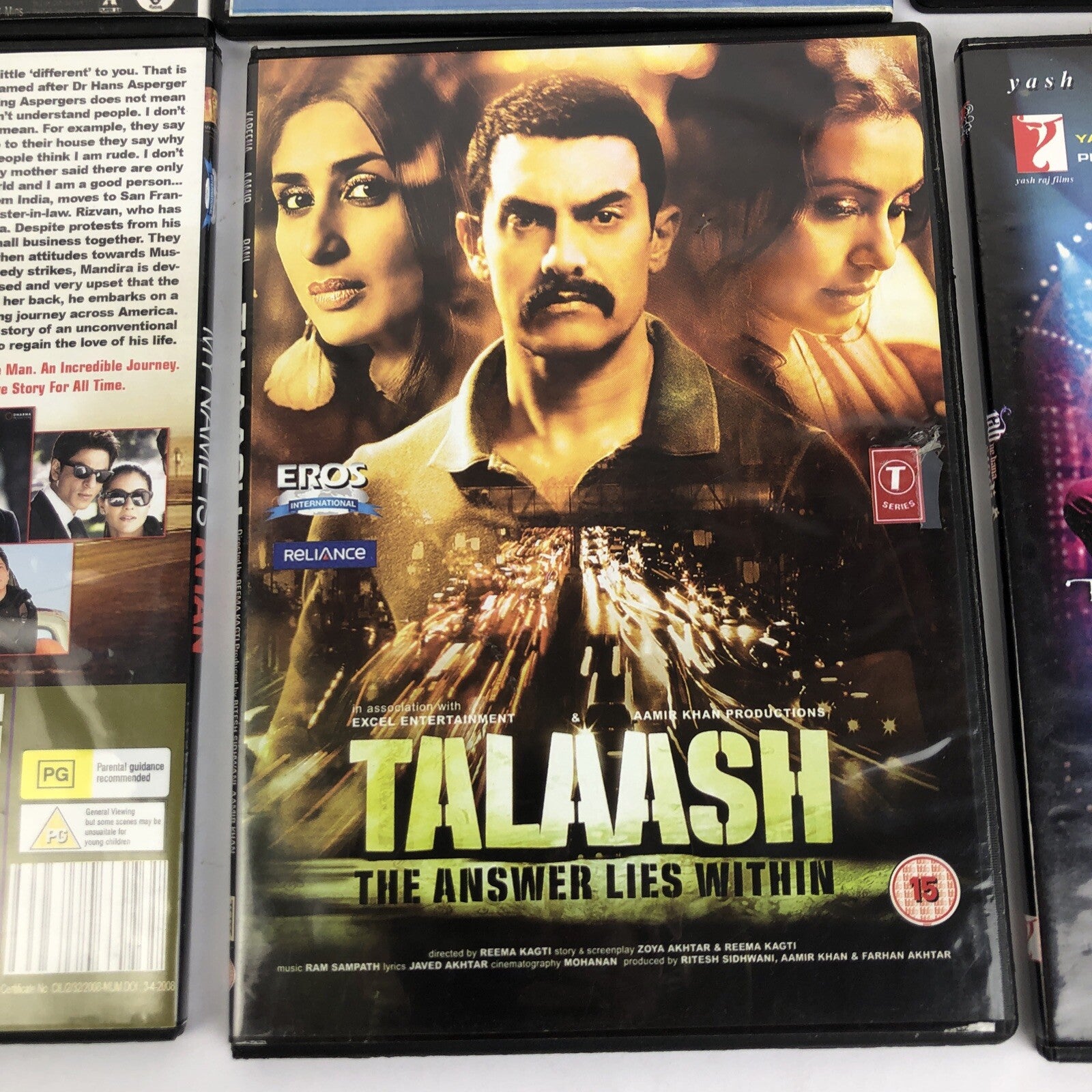 6 x Bollywood DVD Lot TALAASH INKAAR opna asmaan My Name is Khan RAB NE BANA DI+
