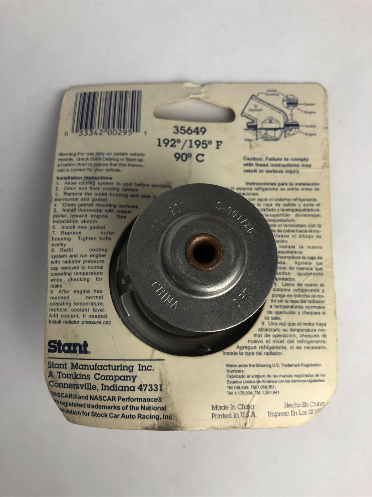 Stant 35649 engine coolant thermostat OE replacement automotive cooling system temperature control valve