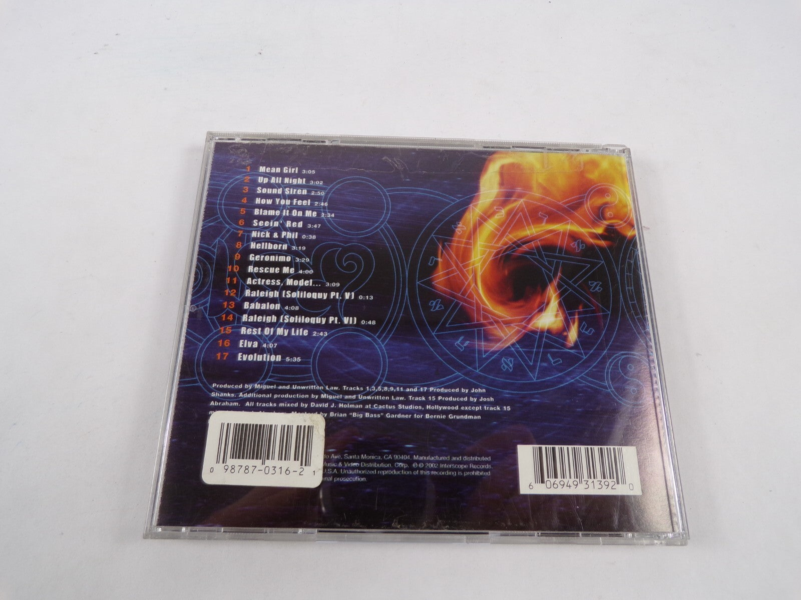 Unwritten Law Elva Mean Girl Up All NIght Sound Siren How You Feel  CD #40