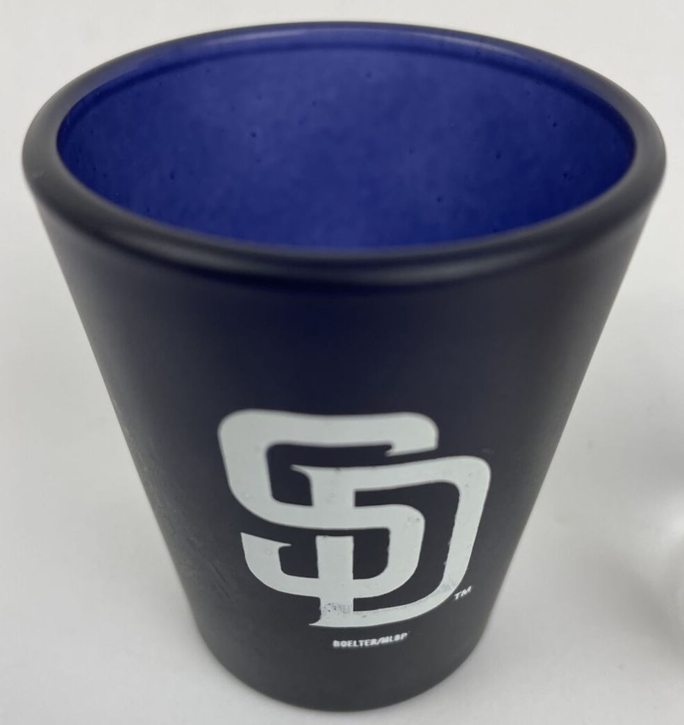 Lot of 2 x San Diego Padres Baseball Debut and Blue Out MLB 1oz Shot Glass RARE