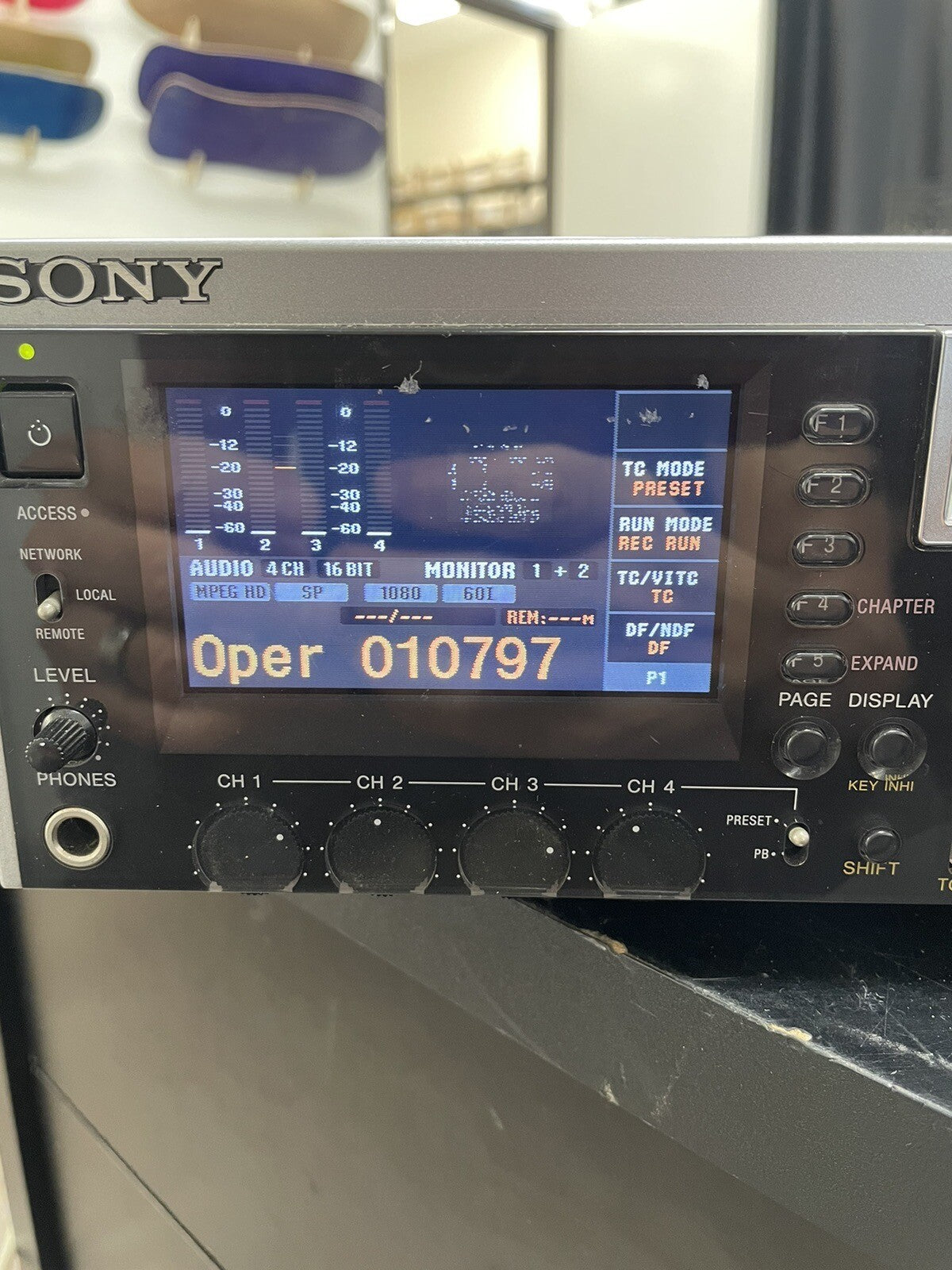 SONY PDW-F30 XDCAM HD PROFESSIONAL DISC PLAYER RECORDER WORKS GREAT
