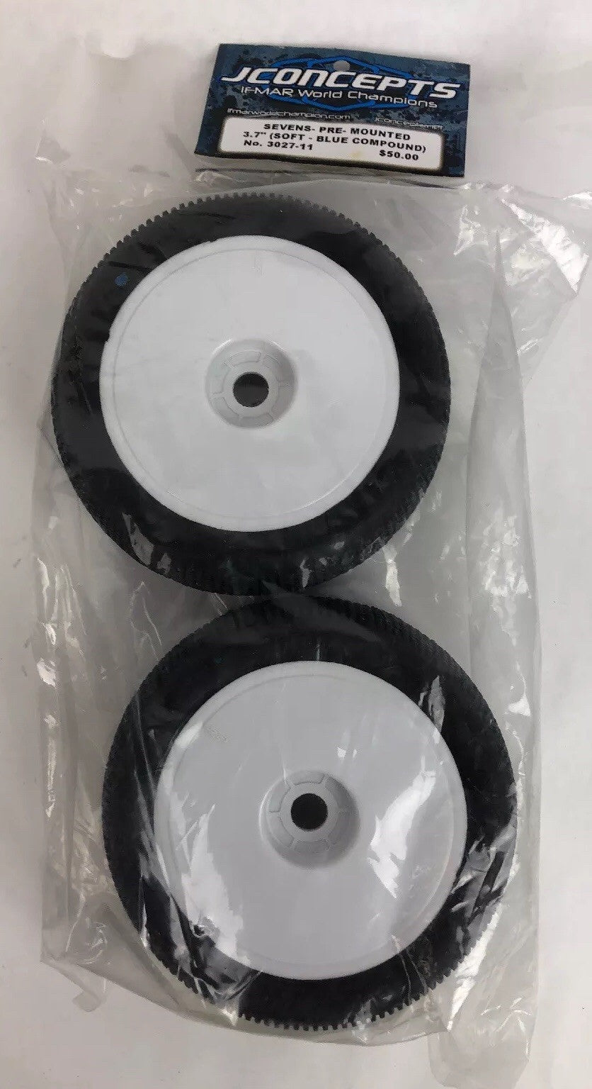 JConcepts Subcultures Pre-Mounted Buggy Tires 3.7” Soft - Blue Compound 3027-11
