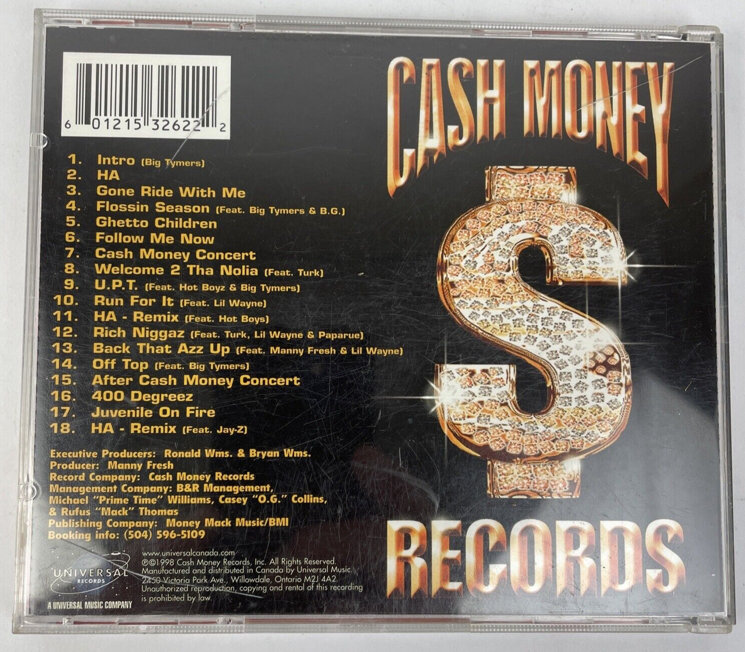 Juvenile - 400 Degrees  - Juvenile CD Cash Money Records - Parental Advisory #1
