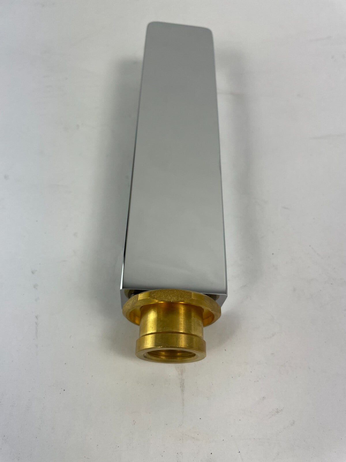 Aquabrass square tub spout in polished chrome finish