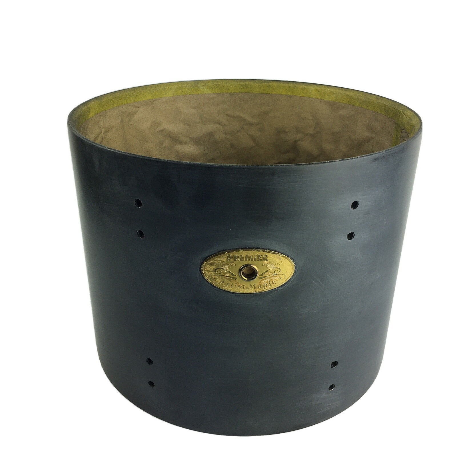 Premier Artist Maple  13” Tom Drum Shell - Unfinished Raw Black