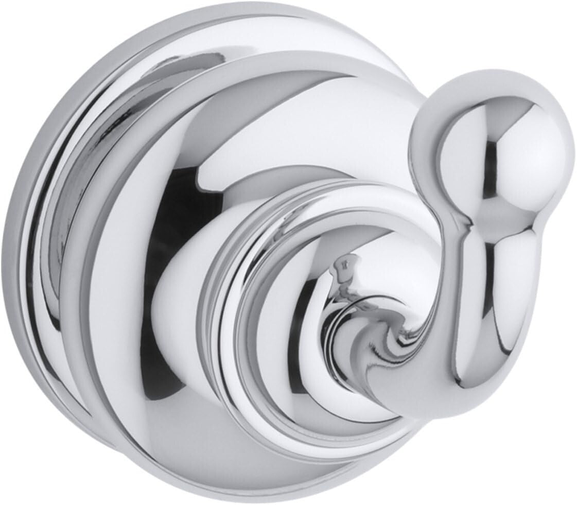 Kohler Fairfax 12156-CP polished chrome bathroom robe hook