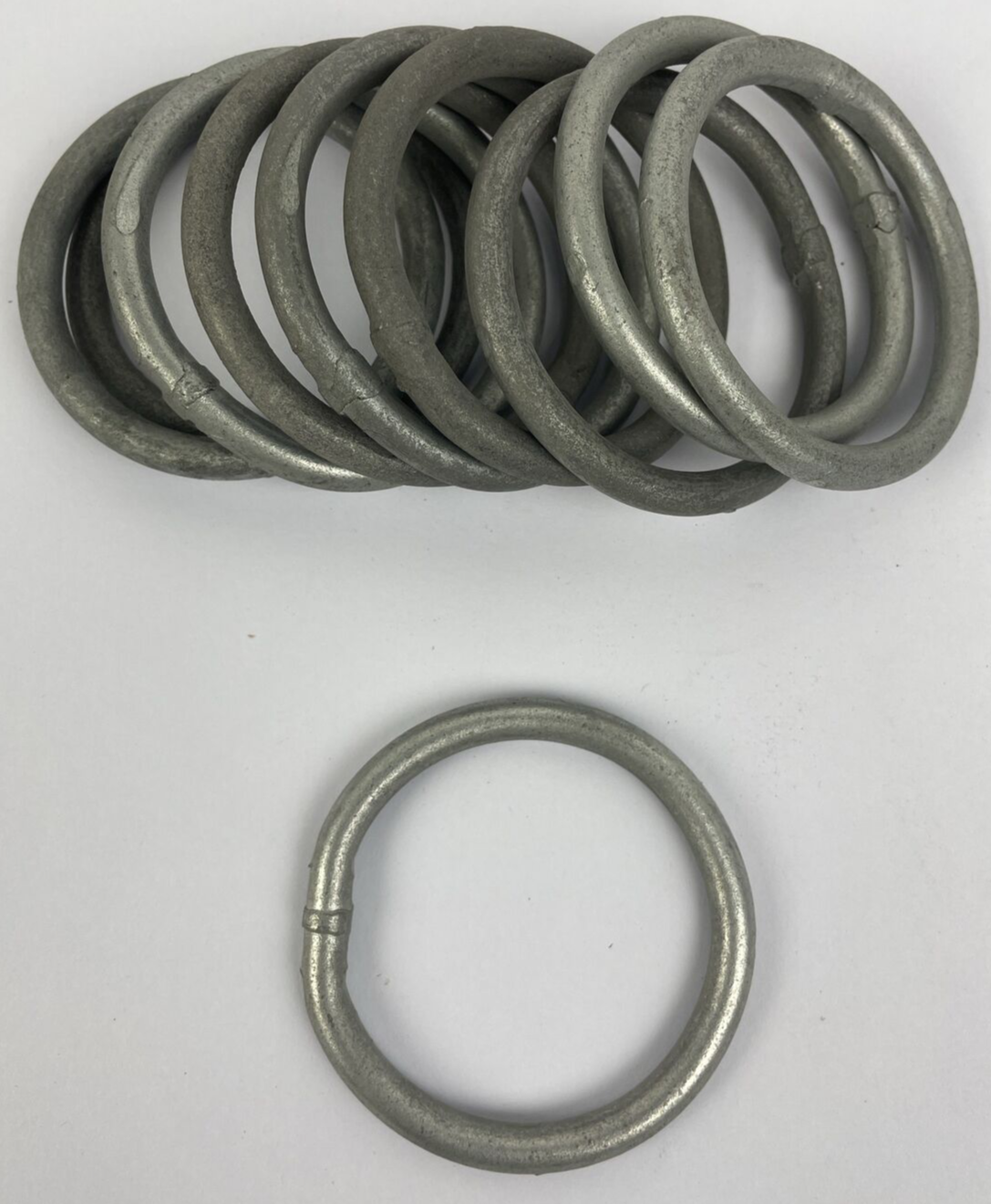 Lot of 10 x Metal Ring Welded, 2.15" Internal Diameter OD - approx 2.5" - LOOK