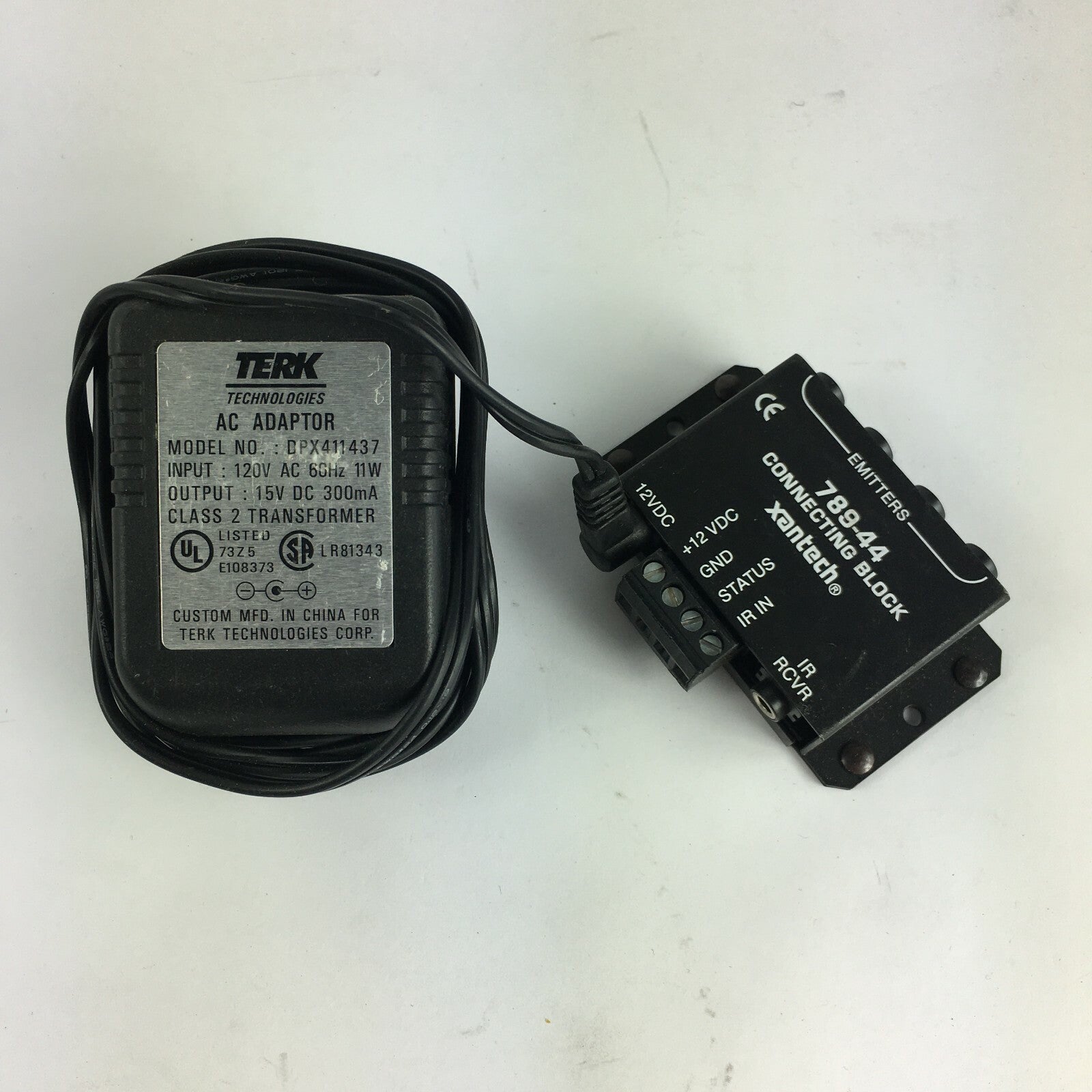 Genuine Terk DPX411437 Class 2&C-Block Output 15V 300mA Power Supply Adapter A11