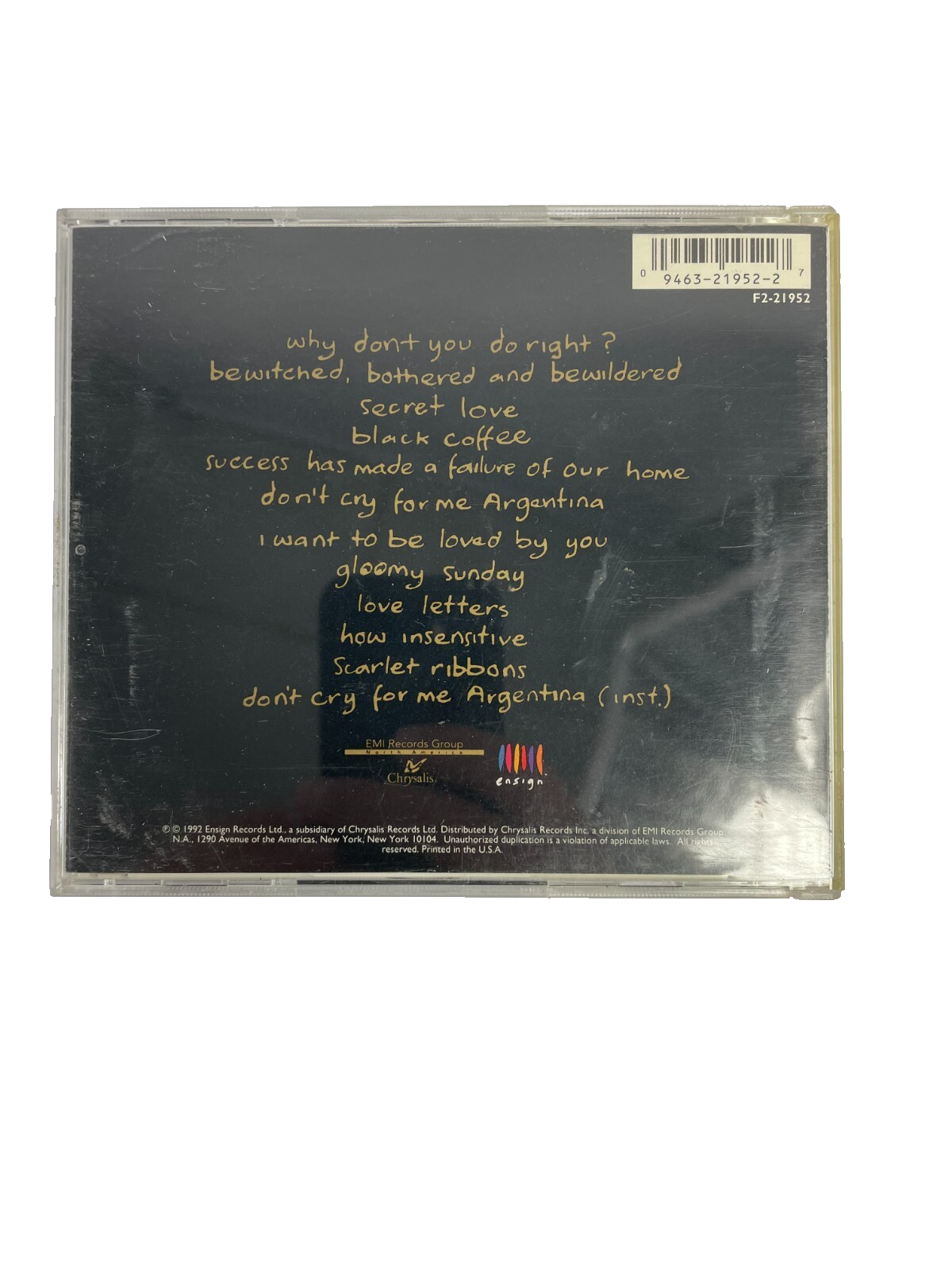 Sinéad O'Connor – Am I Not Your Girl? Why Don't You Do Right? Secret Love CD#29