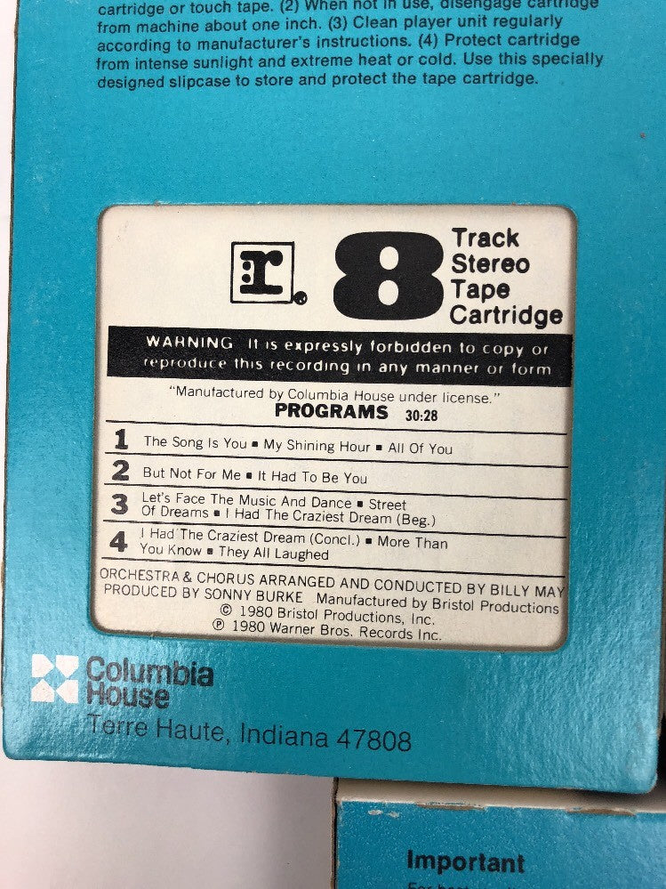 FRANK SINATRA The Future TRILOGY 3 PACK 8 TRACK TAPES COLUMBIA HOUSE FSTSHP