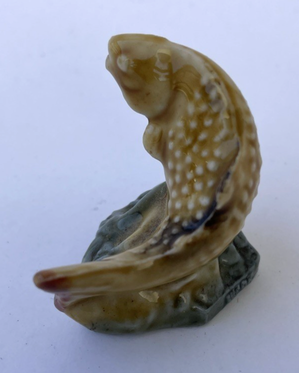 Vintage Wade Whimsies Trout Figurine Original 1972 Made in England w Hallmark