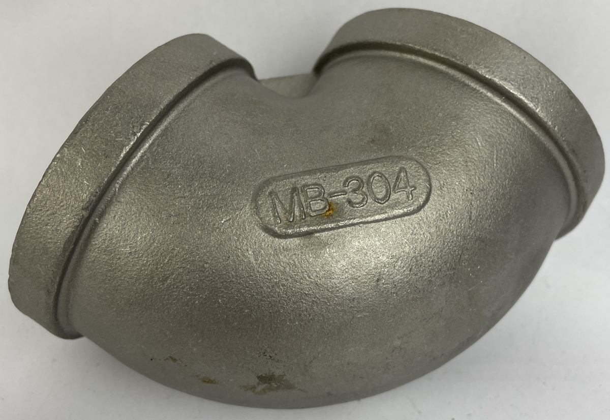 Stainless MB-304 150-2 90 Degree Elbow Pipe Fitting Threaded