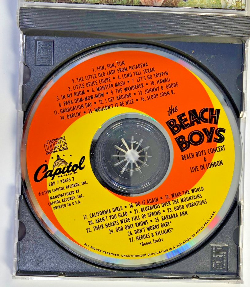 The Beach Boys - Concert & Live In London CD Capitol 1990 2in1 Remastered