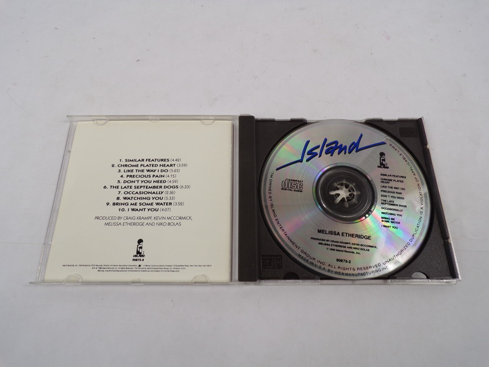 Melissa Etheridge Similar Features Chrome Plated Heart Like The Way I Do CD#30