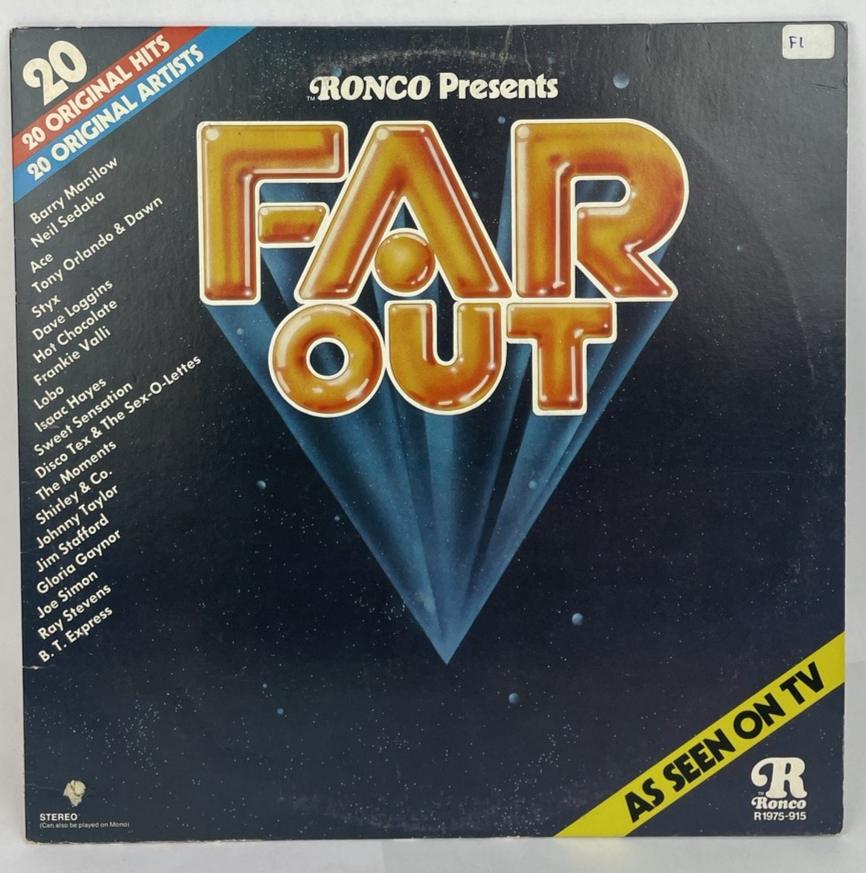 RONCO Presents "FAR OUT" As Seen on TV, R1975-915, 1975 VGC Manilow Sedaka