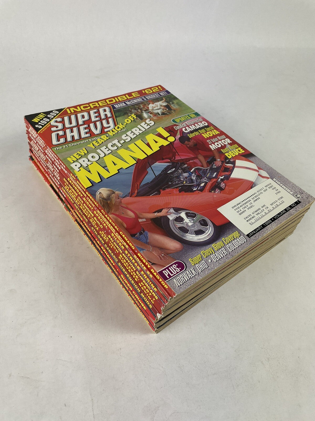 Lot of 12: SUPER CHEVY MAGAZINES Complete Full Set 12 issues Jan to Dec 1999
