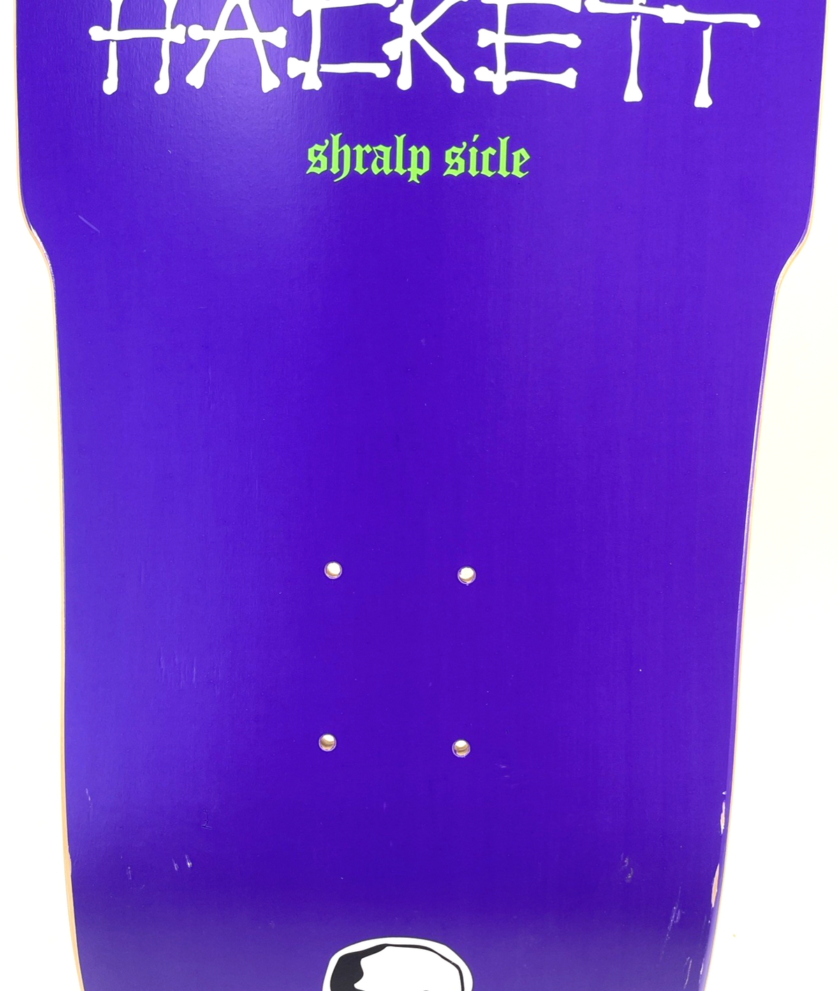 Skull Skates Skateboards Dave Hackett Purple " Schralp Sicle " Limited Run Shape