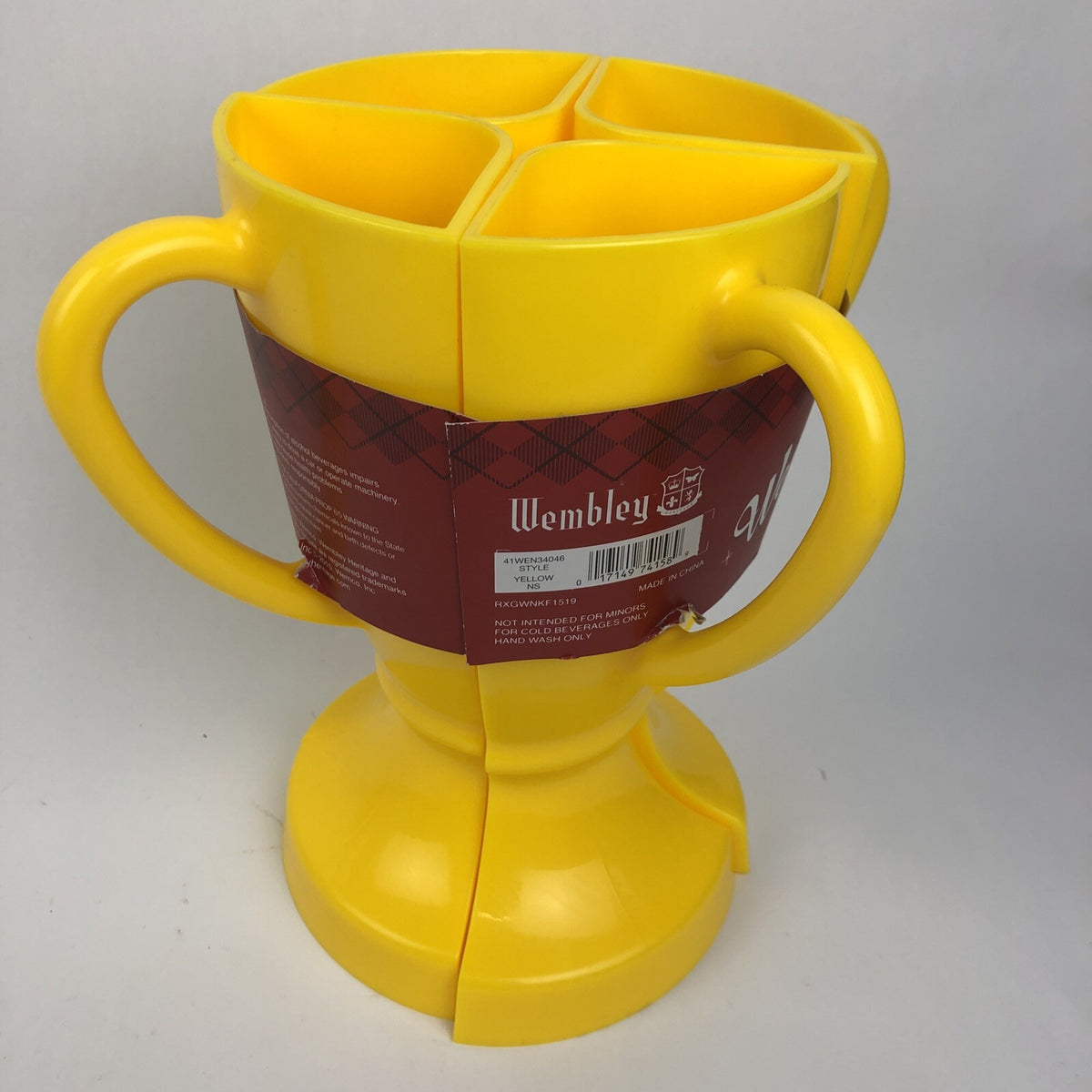 Wembley Beer Mug Trophy. Separates into 4 mugs Fantasy winner All For One / Won