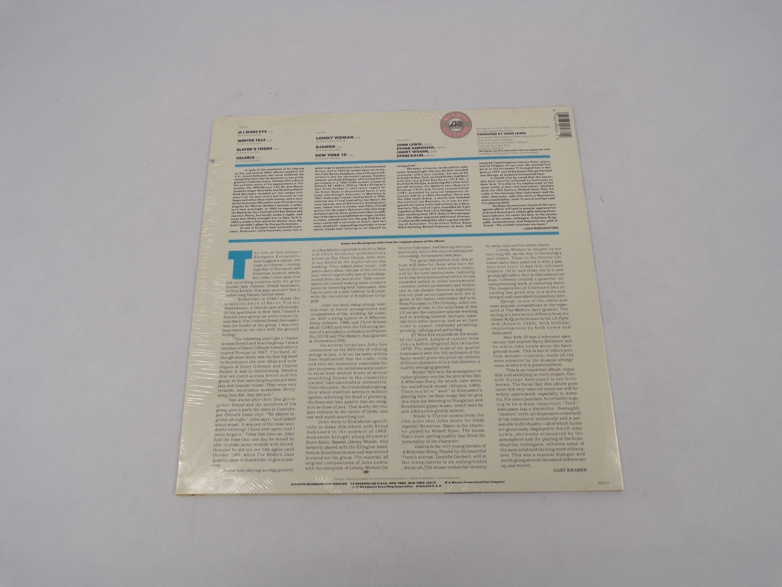 John Lewis & Svend Asmussen European Encounter Winter Tale Valeria Vinyl Record