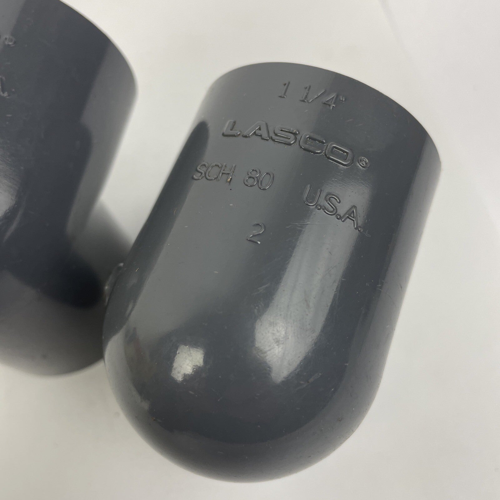 LOT OF 2 x OEM LASCO 807-012 1-1/4 INCH ELBOW SCH 80 SOCKET D2467 PVC 1 - NEW